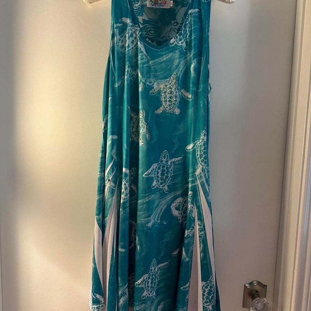 Unbranded Women's Blue and Green Dress